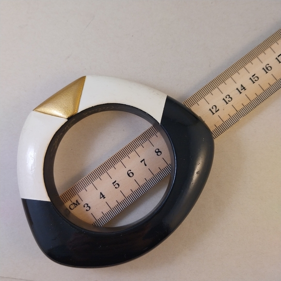 Chic Black, White, and Gold Women's Bracelet - Picture 8 of 11